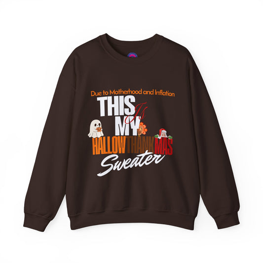 HallowThankMasâ„¢ Survival Sweatshirt Crewneck Sweatshirt