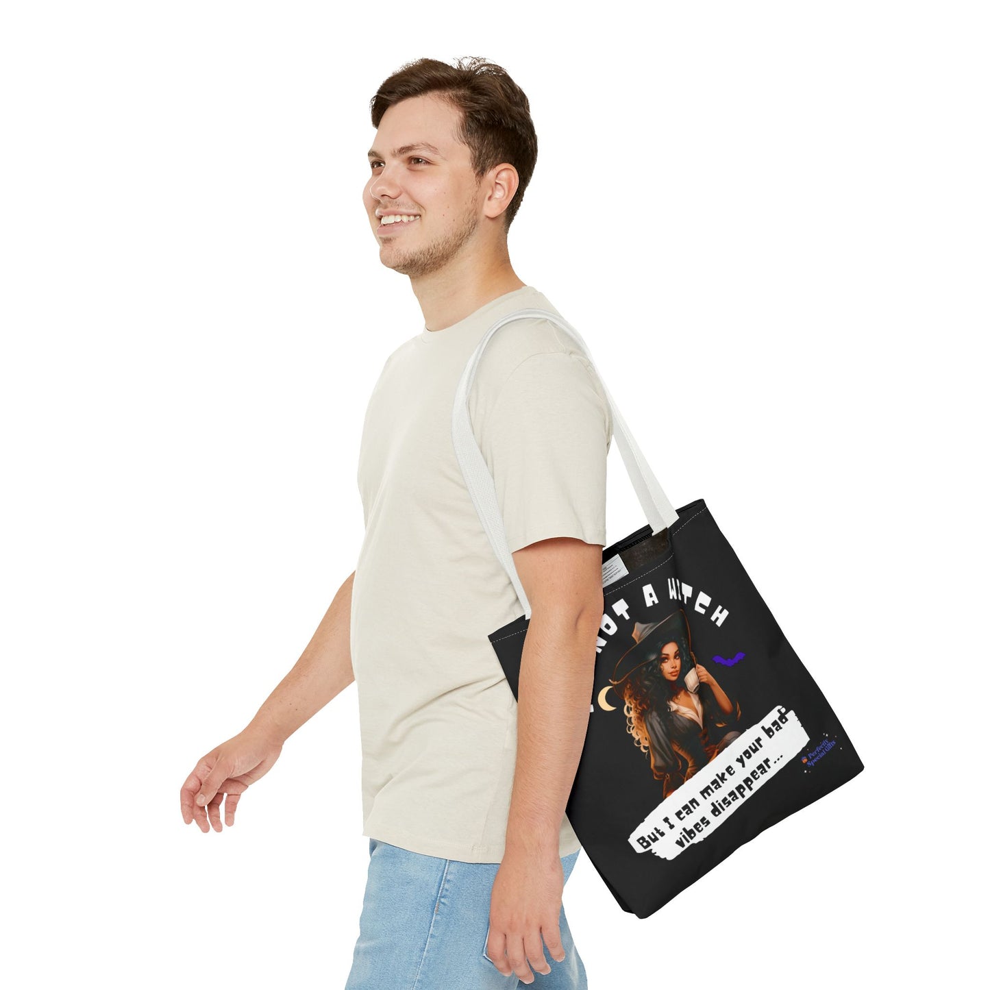 Bad Vibes Be Gone! Black Tote Bag