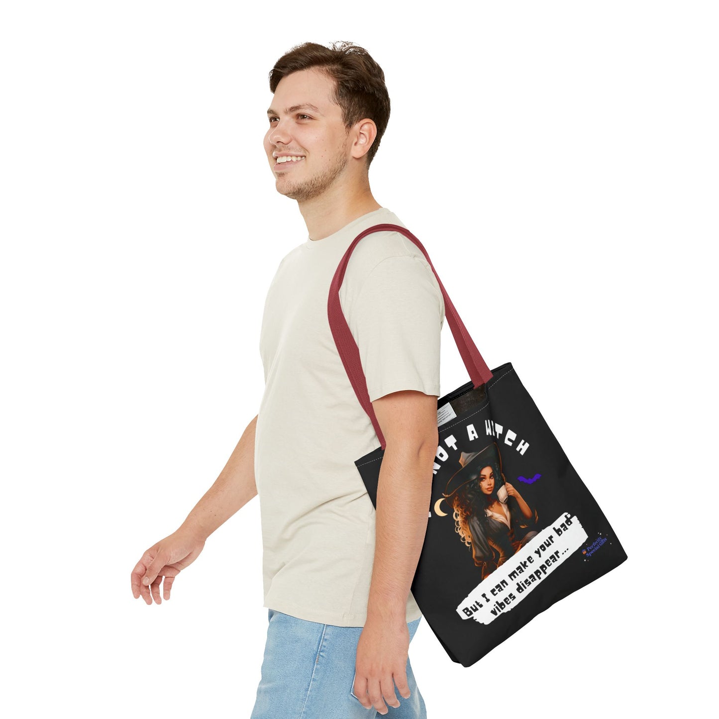 Bad Vibes Be Gone! Black Tote Bag