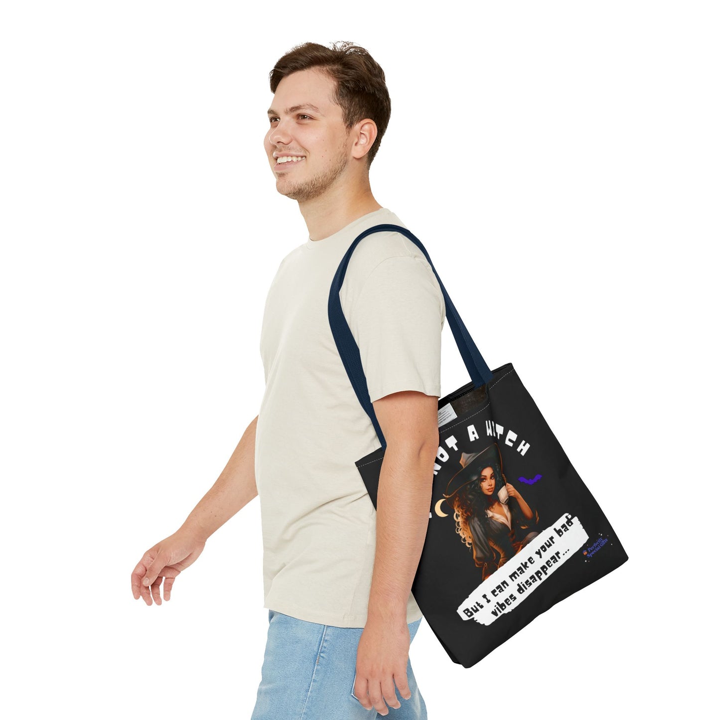 Bad Vibes Be Gone! Black Tote Bag