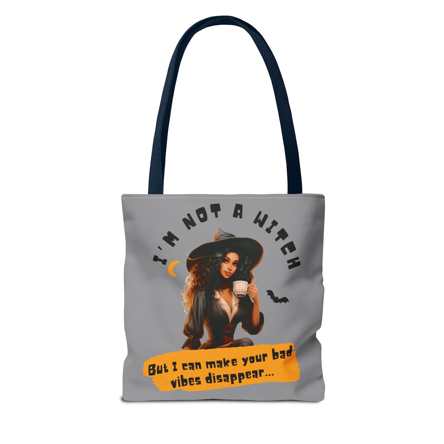Bad Vibes Be Gone! Gray & Orange Tote Bag