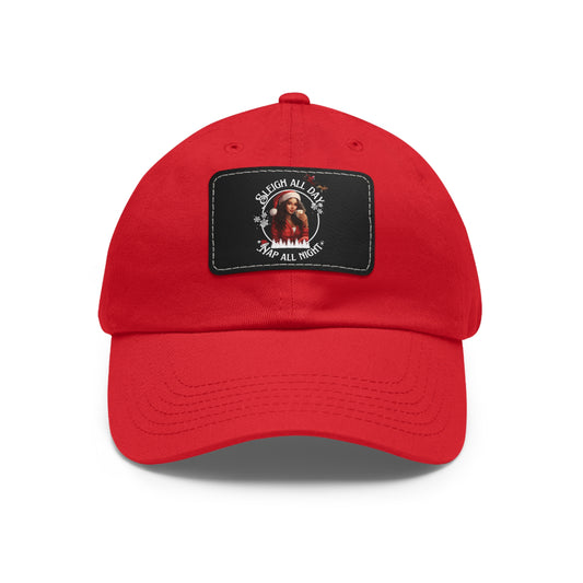 Sleigh All Day Nap All Night Patch Hat – Funny Christmas Cap for Women