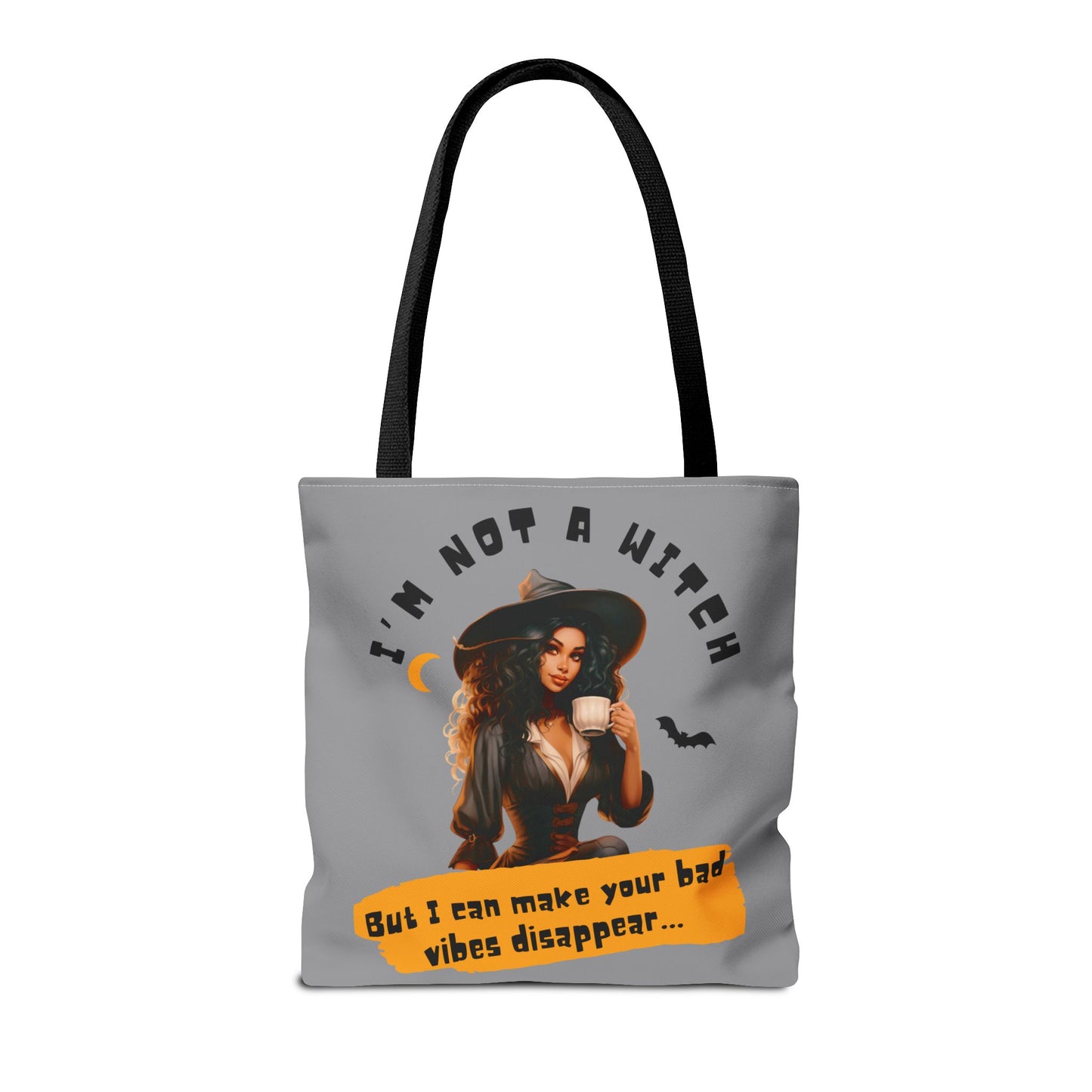 Bad Vibes Be Gone! Gray & Orange Tote Bag