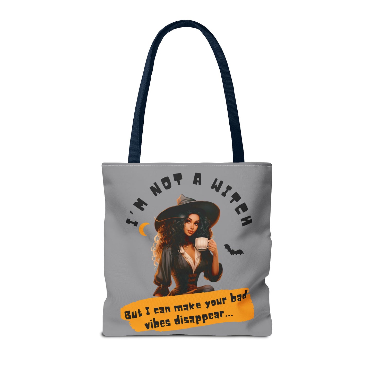 Bad Vibes Be Gone! Gray & Orange Tote Bag