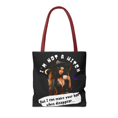 Bad Vibes Be Gone! Black Tote Bag