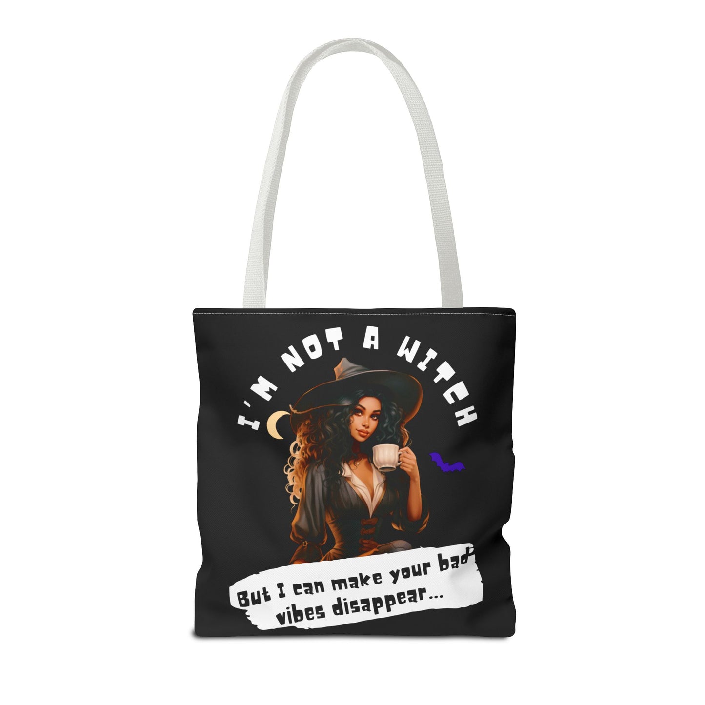 Bad Vibes Be Gone! Black Tote Bag