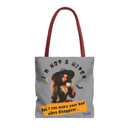 Bad Vibes Be Gone! Gray & Orange Tote Bag