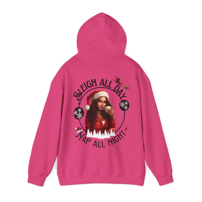 Sleigh All Day Nap All Night Hoodie – Funny Christmas Hoodie for Moms