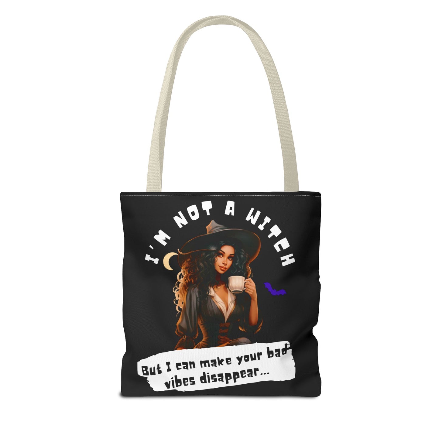 Bad Vibes Be Gone! Black Tote Bag
