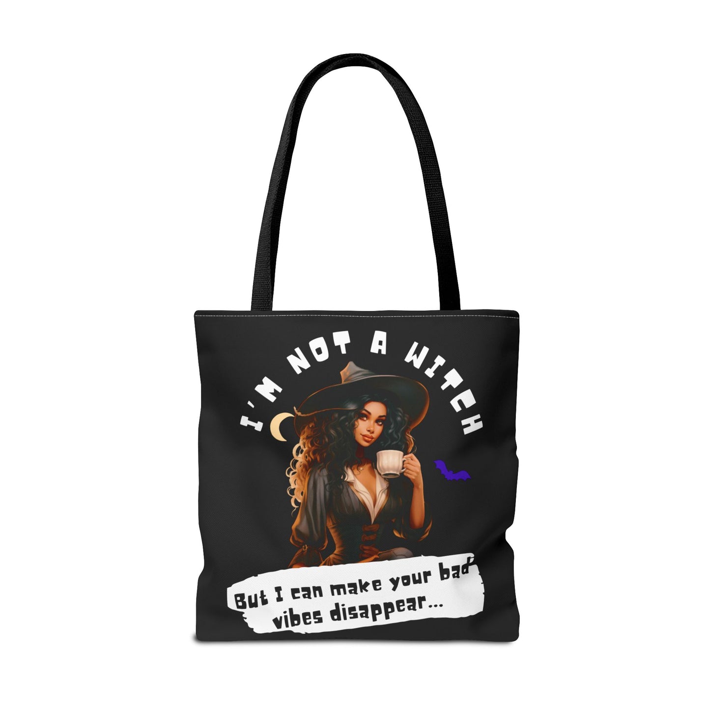 Bad Vibes Be Gone! Black Tote Bag