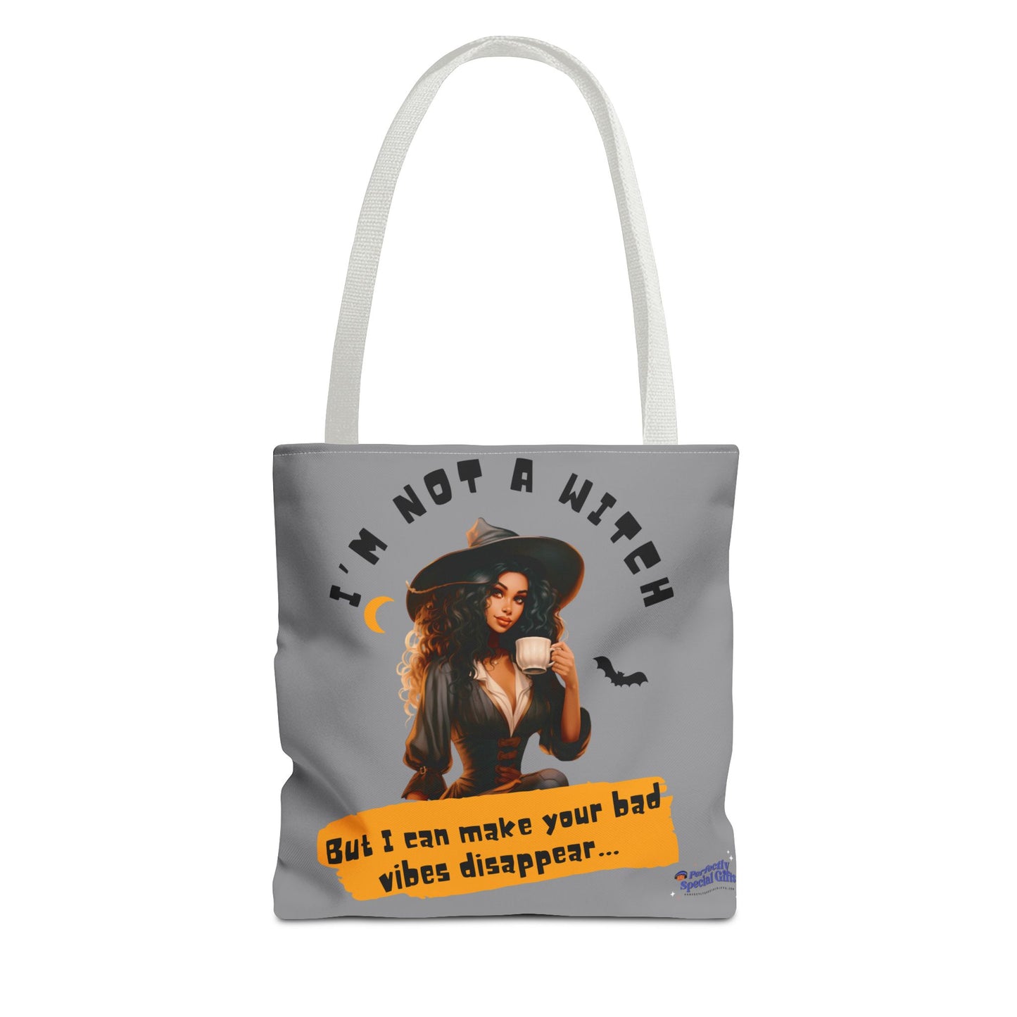 Bad Vibes Be Gone! Gray & Orange Tote Bag