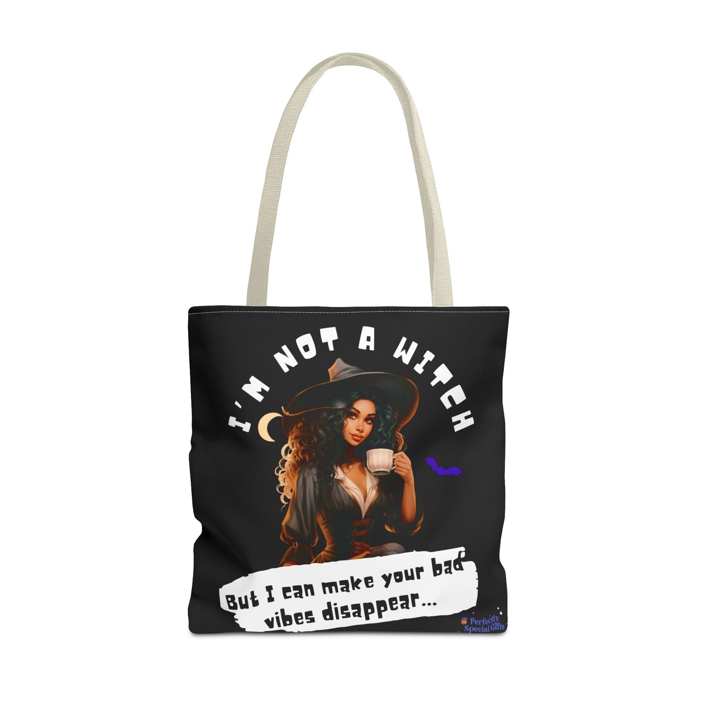 Bad Vibes Be Gone! Black Tote Bag
