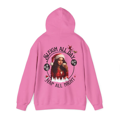 Sleigh All Day Nap All Night Hoodie – Funny Christmas Hoodie for Moms