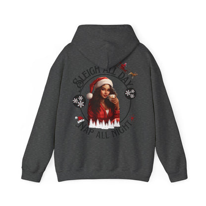 Sleigh All Day Nap All Night Hoodie – Funny Christmas Hoodie for Moms