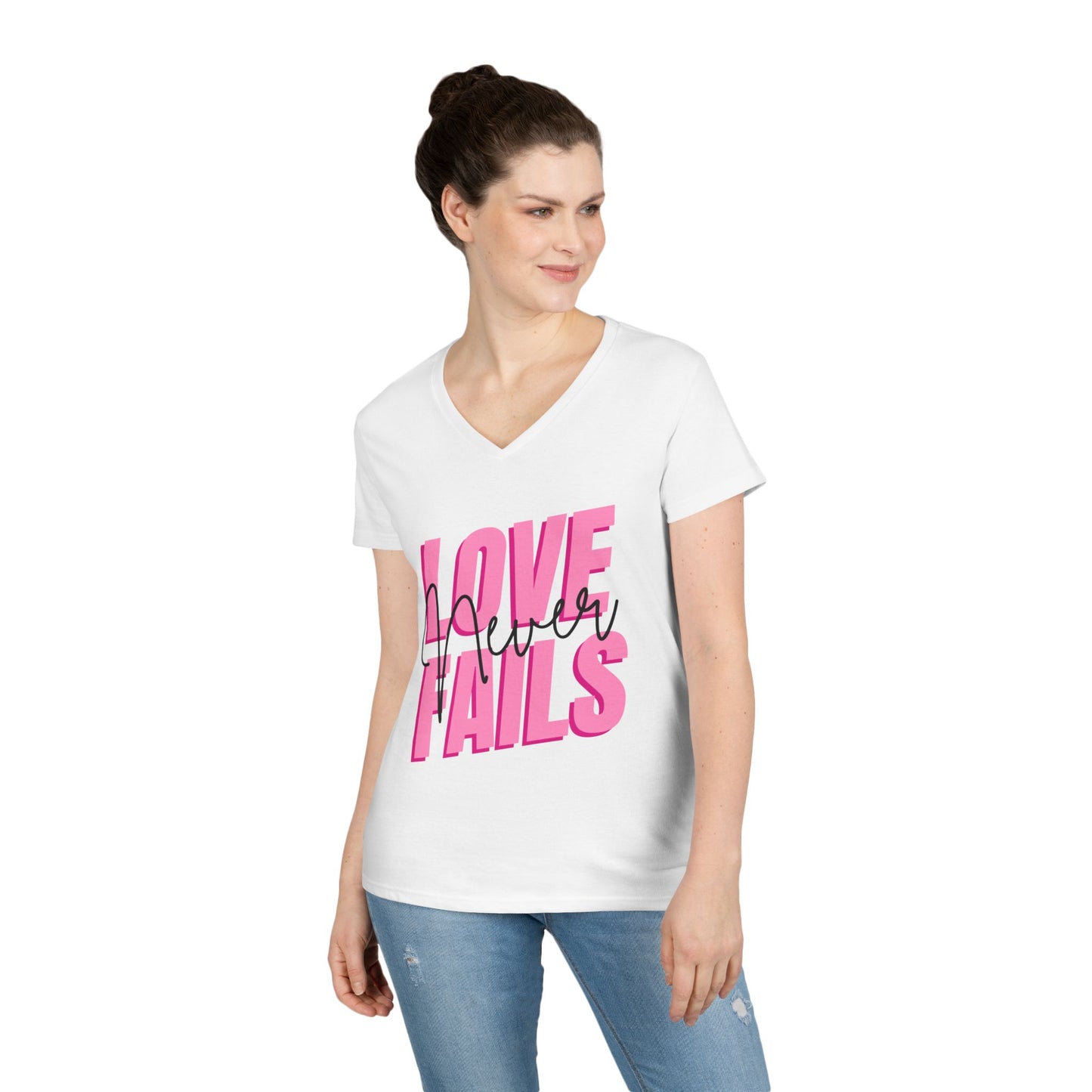 Love Never Fails T-Shirt – Encouragement for Moms with Real Lives