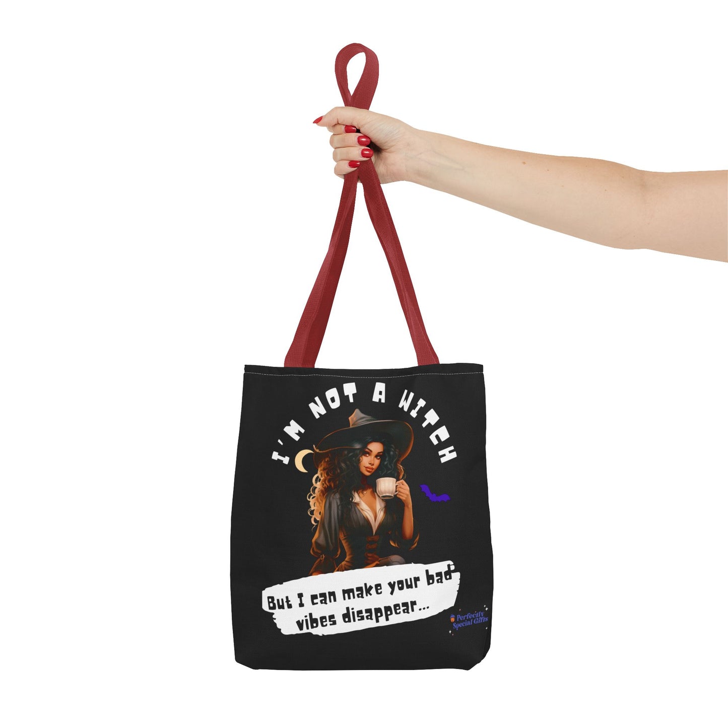Bad Vibes Be Gone! Black Tote Bag