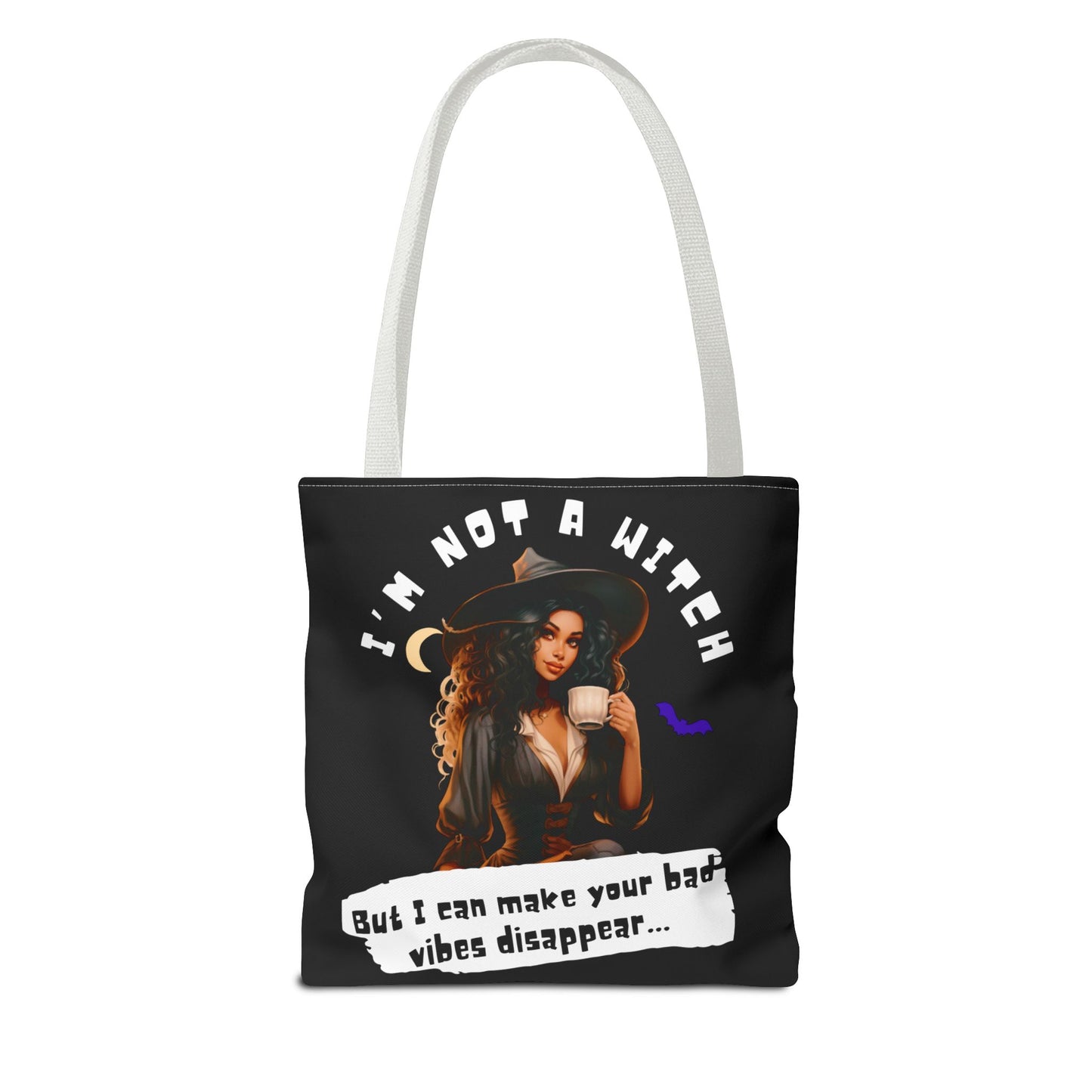 Bad Vibes Be Gone! Black Tote Bag