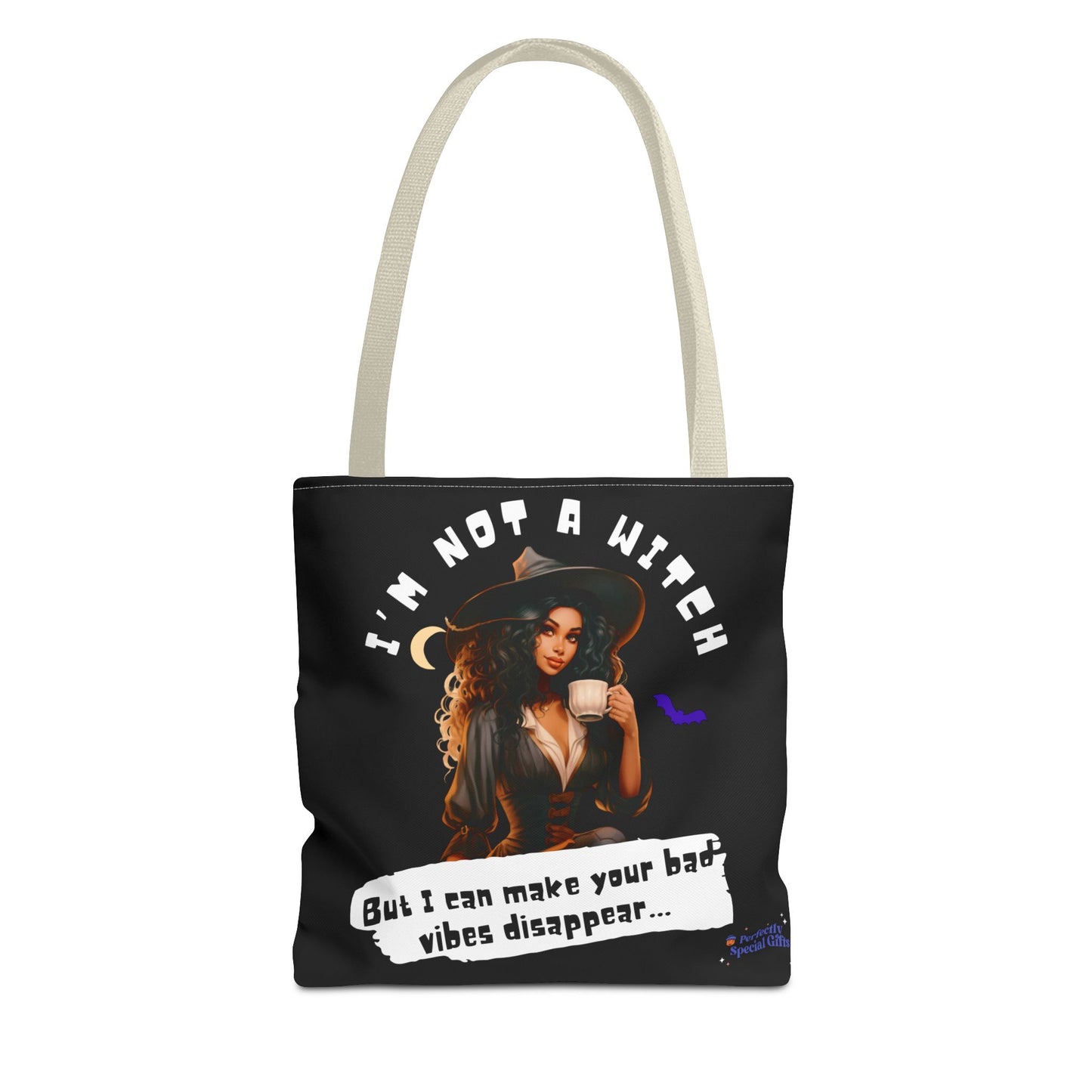 Bad Vibes Be Gone! Black Tote Bag