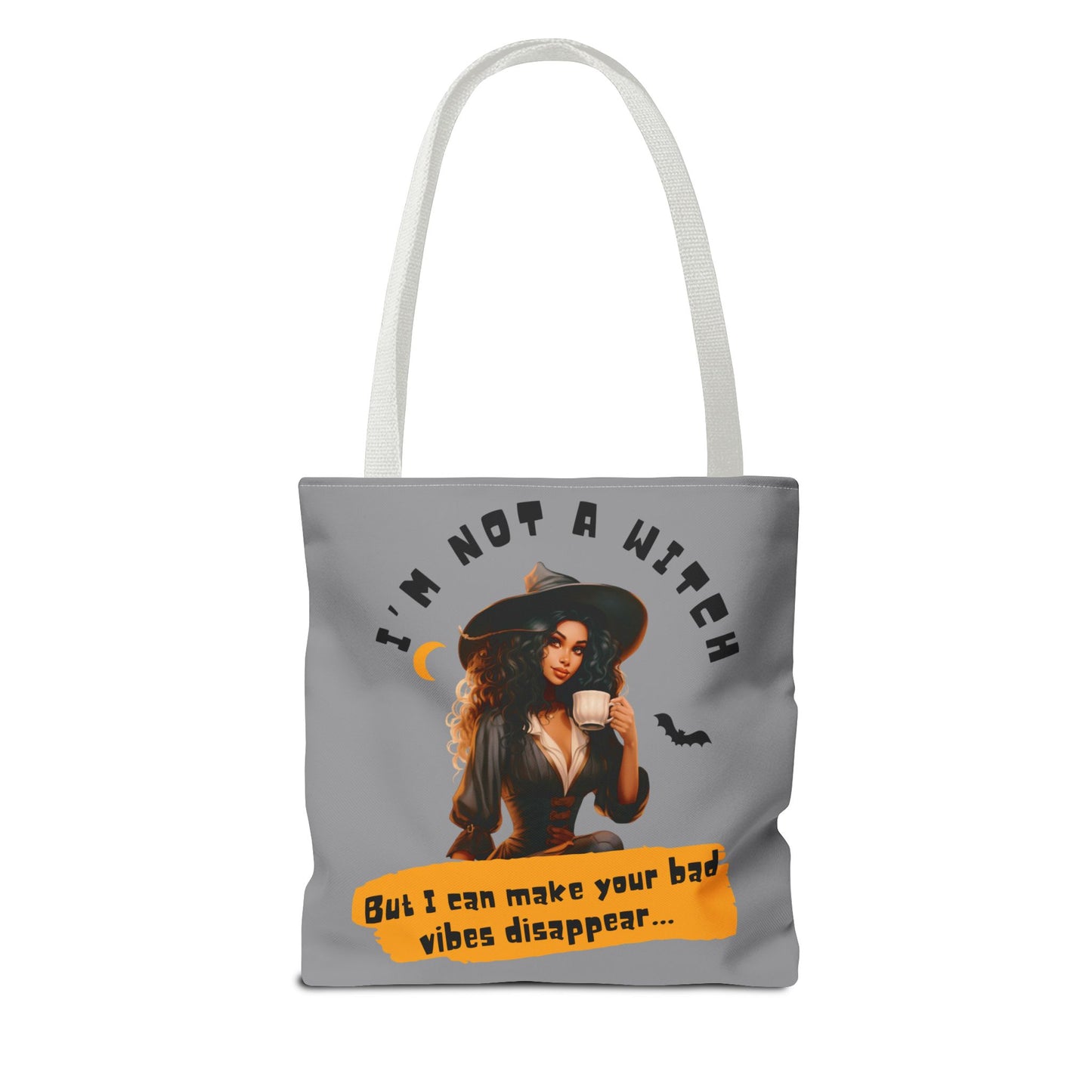 Bad Vibes Be Gone! Gray & Orange Tote Bag