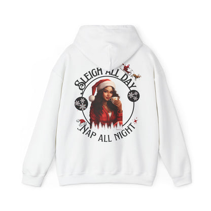 Sleigh All Day Nap All Night Hoodie – Funny Christmas Hoodie for Moms